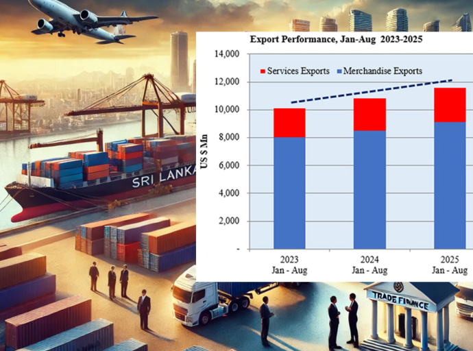 Sri Lanka’s Export Earnings hit US$ 11.6 Bn in January–August 2025
